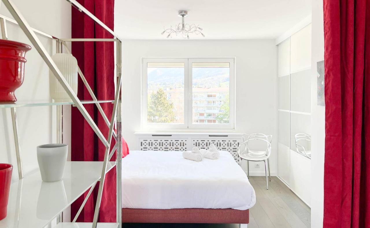 Penthouse Vue Incroyable Lac Et Montagnes آنسي المظهر الخارجي الصورة